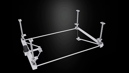 A gif of an electric Z-axis lifting table in a desktop laser machine A gif of an electric Z-axis lifting table in a desktop laser machine