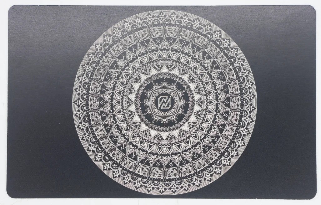 A decorative piece made using laser scoring A decorative piece made using laser scoring