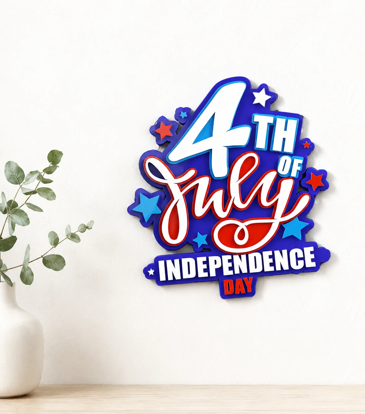 laser cutting 4th of July decoration.webp