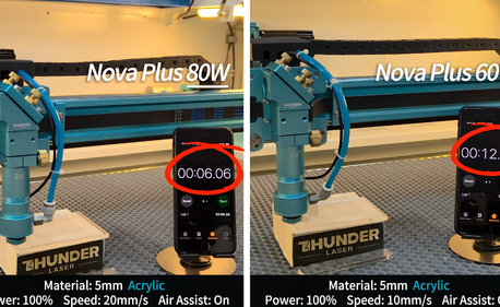 スピードブーストを目撃! Nova Plus 80W vs 60Wレーザー対決