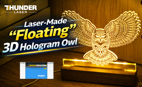 サンダーレーザーボルトでフローティング3Dホログラムフクロウを作成する