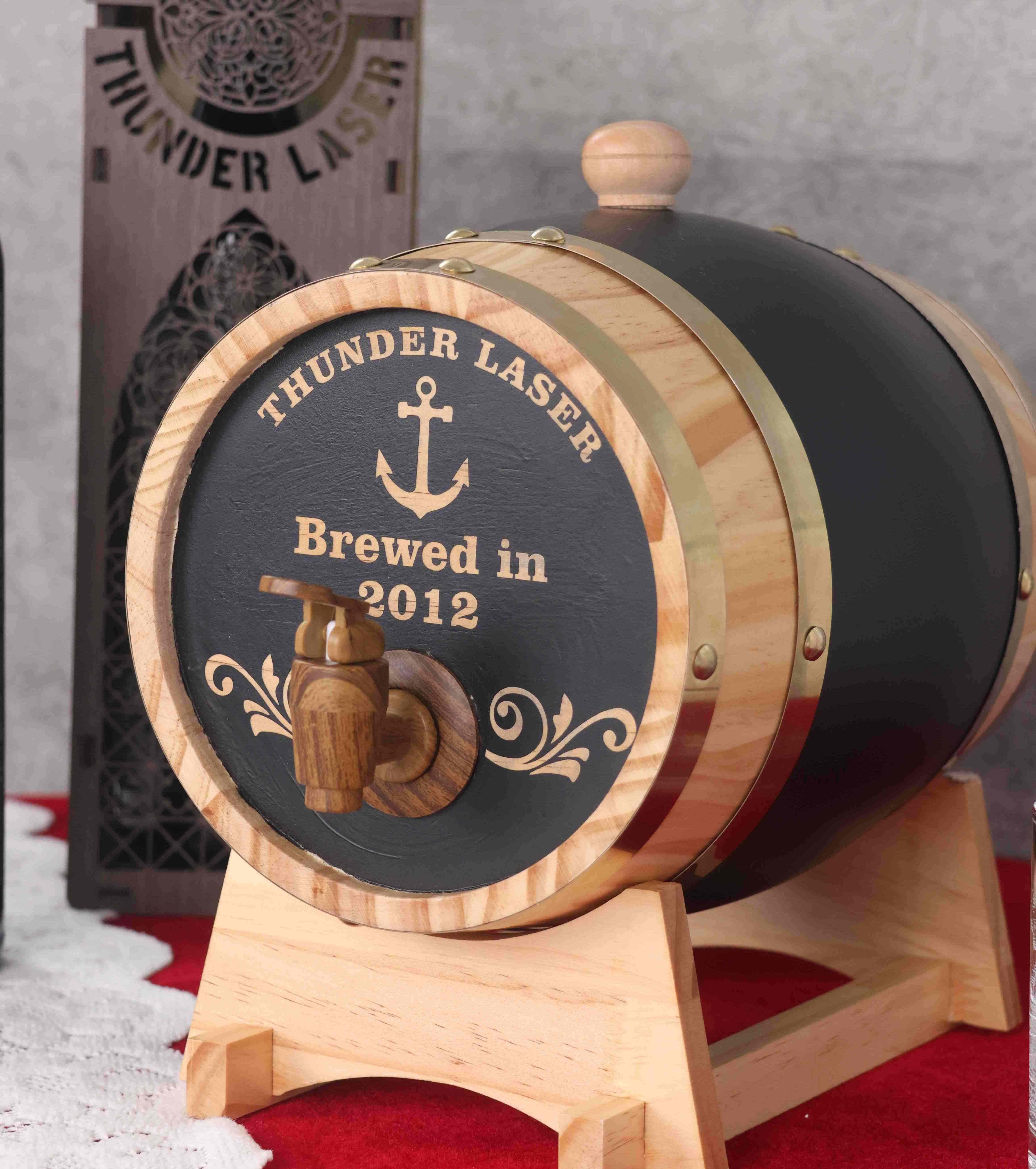 laser engraved wooden beer barrel laser engraved wooden beer barrel
