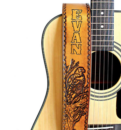 leather engraved leather guitar strap leather engraved leather guitar strap