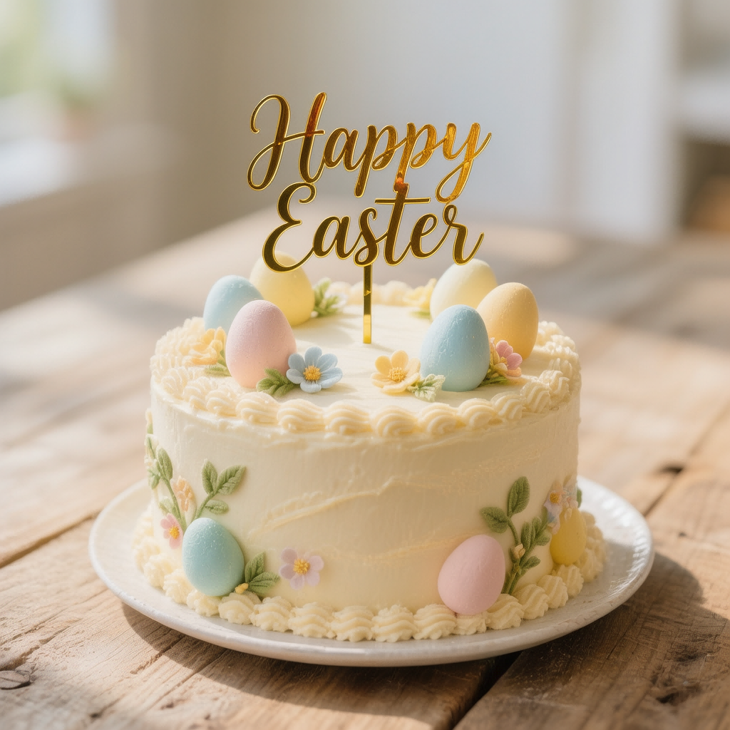 Laser cut easter cake topper Laser cut easter cake topper