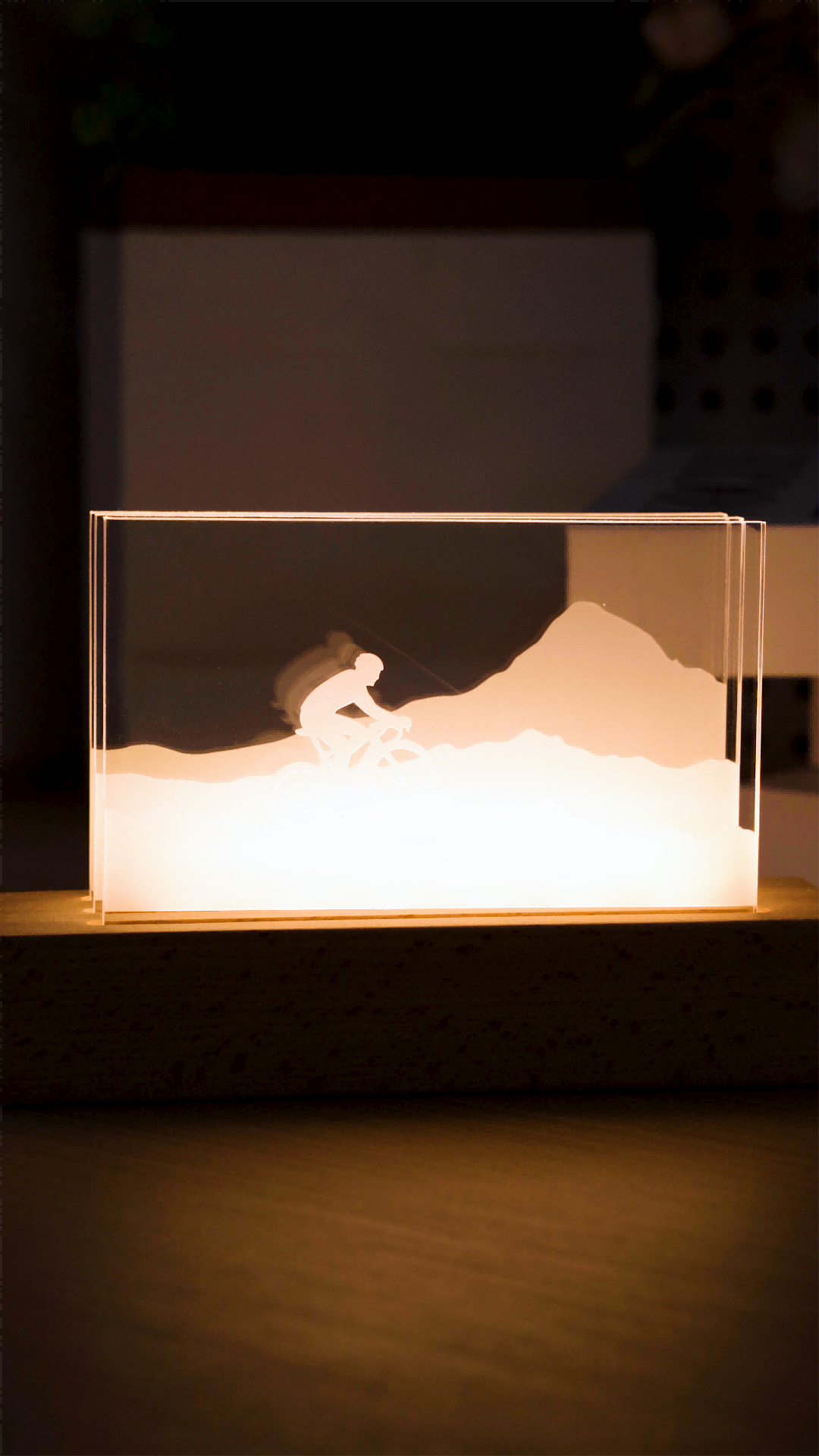 laser engraved & cut an acrylic night lamp laser engraved & cut an acrylic night lamp